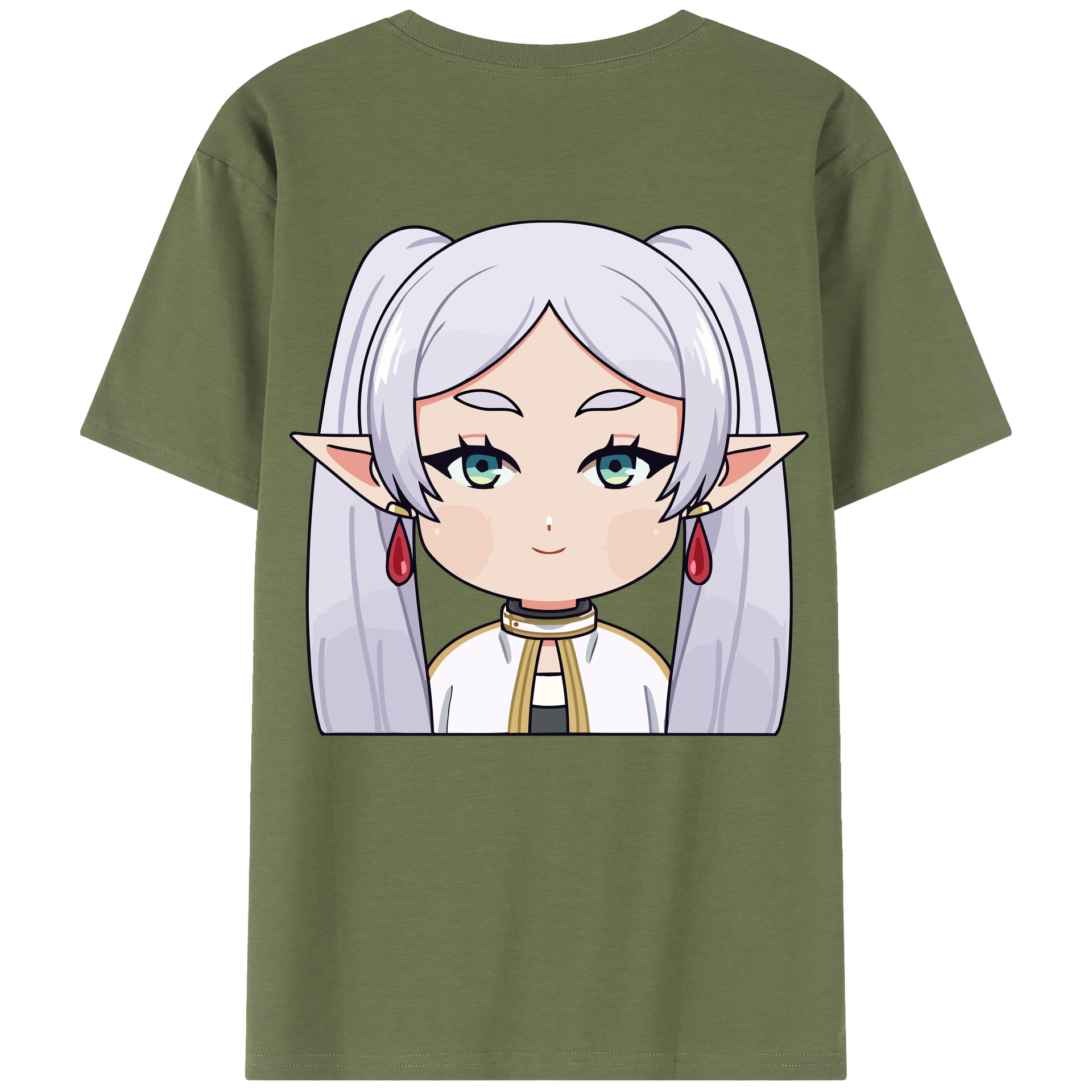 （画像用） 葬送のフリーレン Frieren 綿100％半袖Tシャツ（背面プリント）